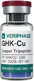 GHK-Cu (Copper Tripeptide-1) 100mg - VERIPHASE research peptide vial