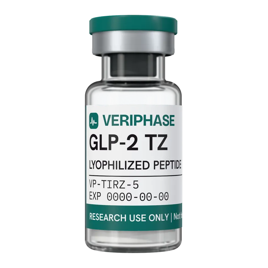 Tirzepatide (GLP-2 TZ), 5 mg: immagine illustrativa di un flaconcino VERIPHASE in arrivo, senza lotto assegnato