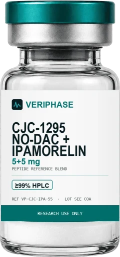 CJC-1295 No-DAC + Ipamorelin (blend) 5+5mg - VERIPHASE research peptide vial