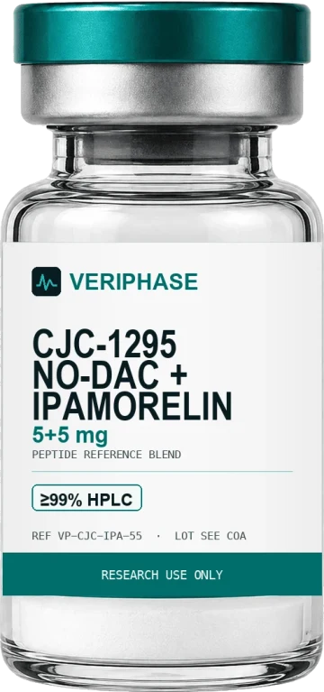 CJC-1295 No-DAC + Ipamorelin (blend) 5+5mg - VERIPHASE research peptide vial