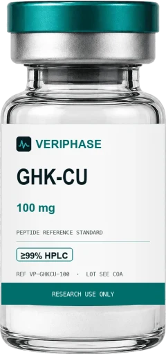 GHK-Cu (Copper Tripeptide-1) 100mg - VERIPHASE research peptide vial