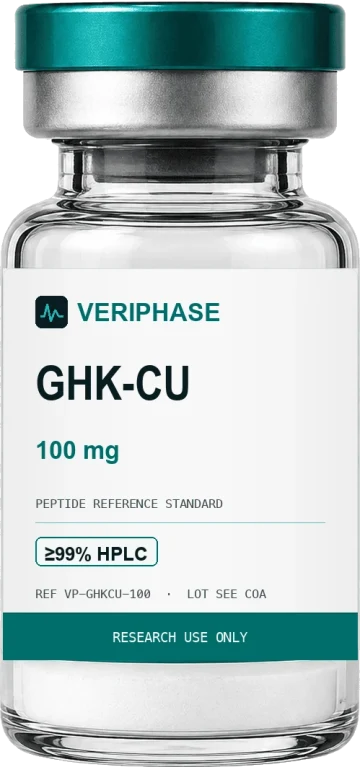 GHK-Cu (Copper Tripeptide-1) 100mg - VERIPHASE research peptide vial